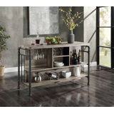 Antique Oak & Sandy Grey Finish Counter Height Table