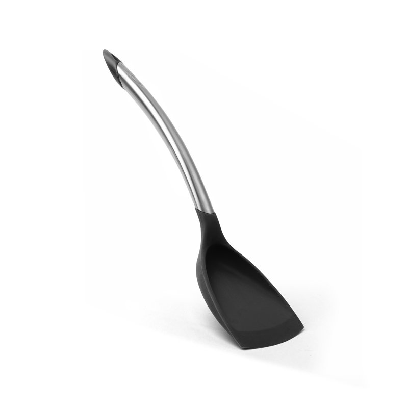 Cuisipro Silicone Wok Turner, Heat and Stain Resistant, Dishwasher Safe, 32cm, Black