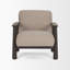  Ensemble de neuf fauteuils en tissu gris et brun