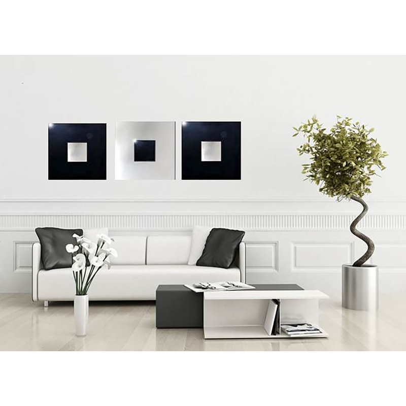 Everetts Flat Wall Mirror, Black