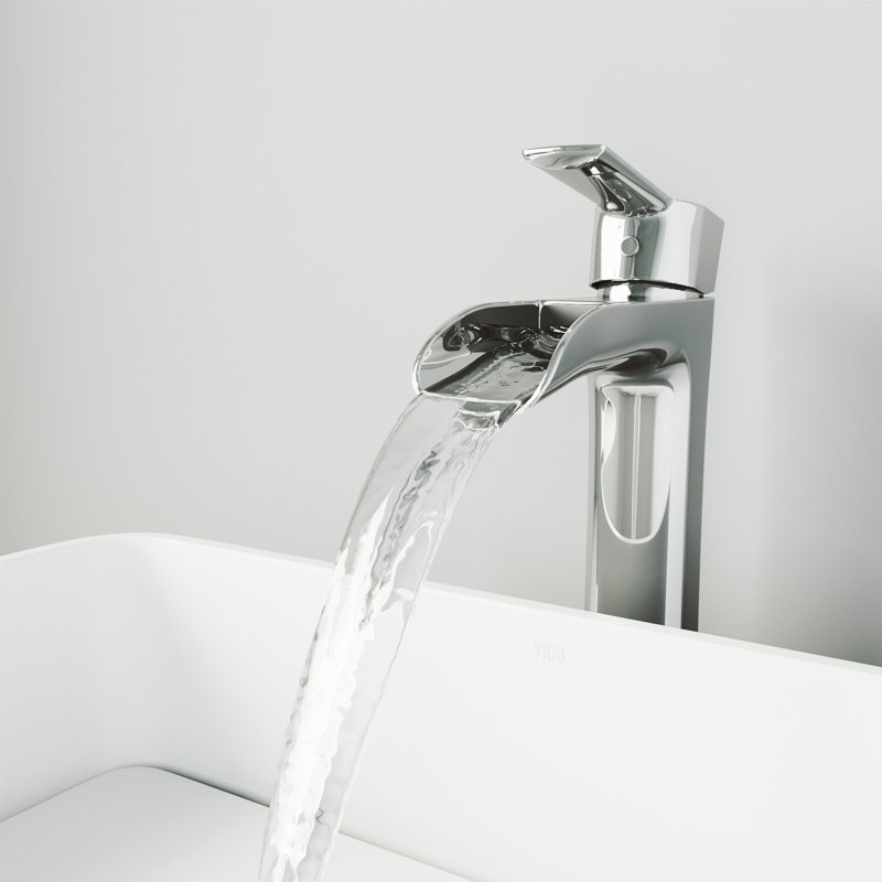 Niko 11" H Single Handle Vessel Sink Bathroom Faucet  with Pop-up Drain, Chrome, Without Pop-Up Drain