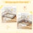 Full Size Floor Bed with Full Length Safety Guardrails & Door for Boys, Girls Gray-1468901789