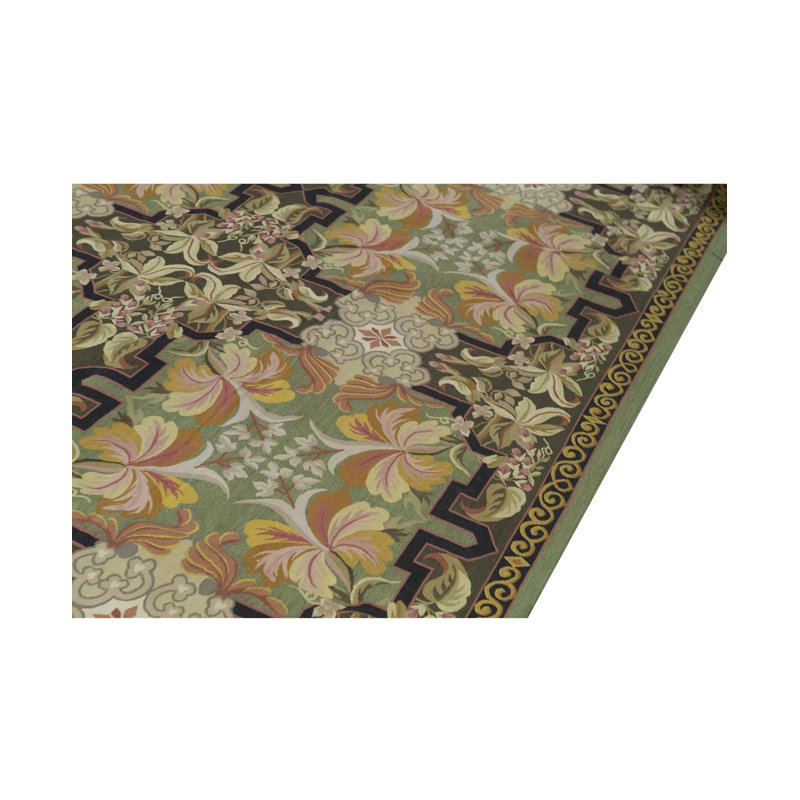 Tapis marocain en laine noué à la main brun / orange
