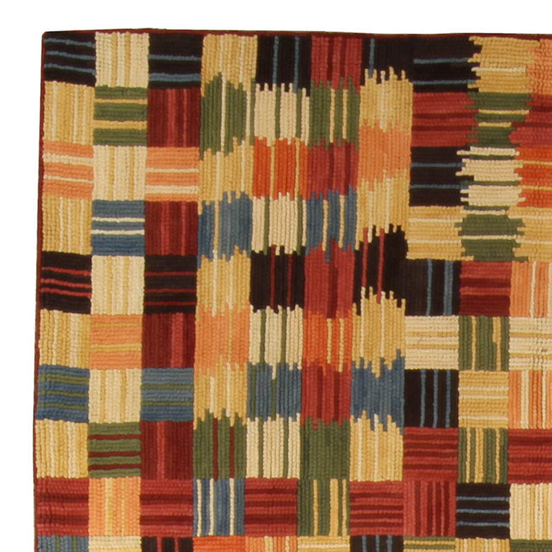Tapis en coton 10 pi x 10 pi 4 po Modern