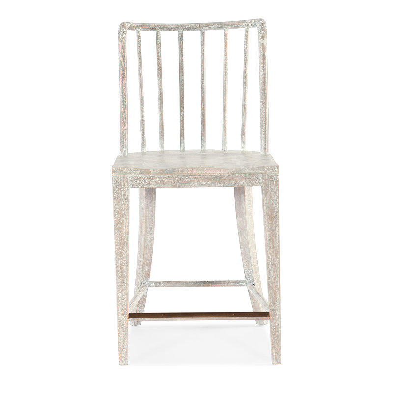 Serenity Beige Light Wood Transitional Counter Stool