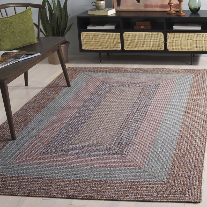 Kionah Woven Performance Machine Washable Chevron Indoor/Outdoor Area Rug, Rectangle 5' x 8'