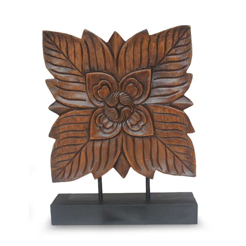 Jaifah Aksornsri Hand Carved Rain Tree Wood Sculpture