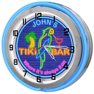 Horloge murale Tiki Bar