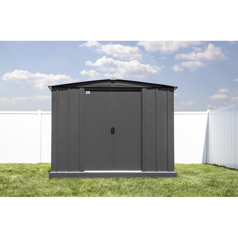 Classic Steel Storage Shed, 10X8, Charcoal, Charcoal, 123.25'' W X 95.25'' D X 75.9'' H
