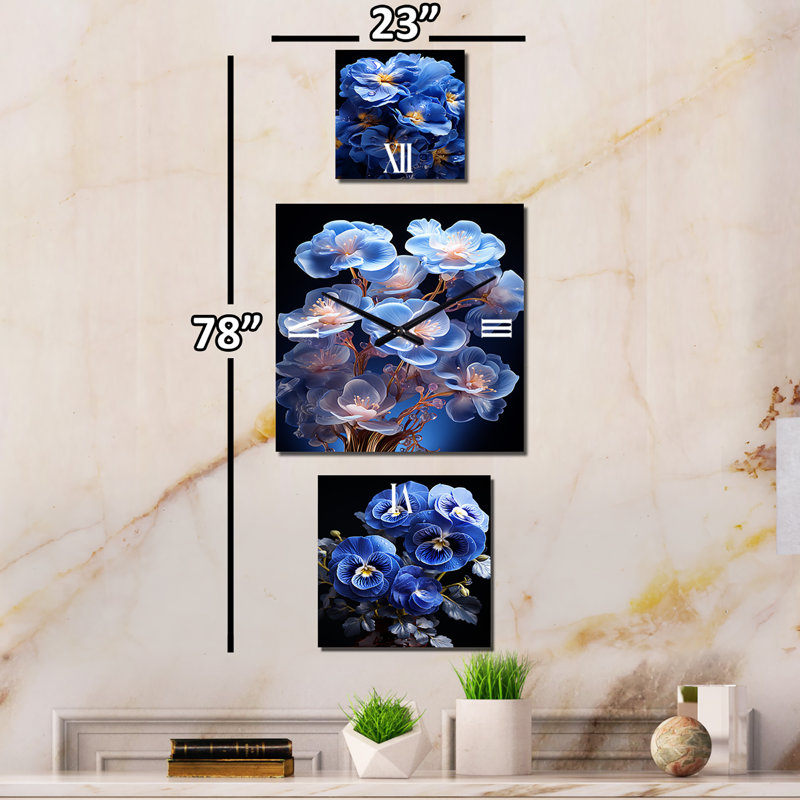 Horloge Rickeisha - Pansies Multipanel