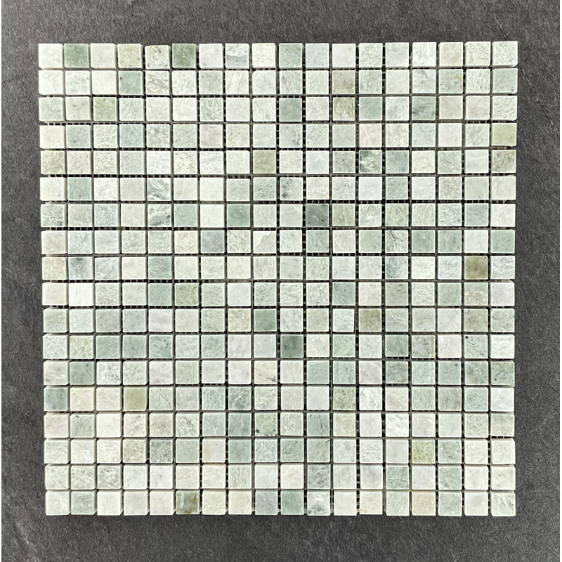 Carreau de mosaïque en marbre vert 5/8 po x 5/8 po Ming