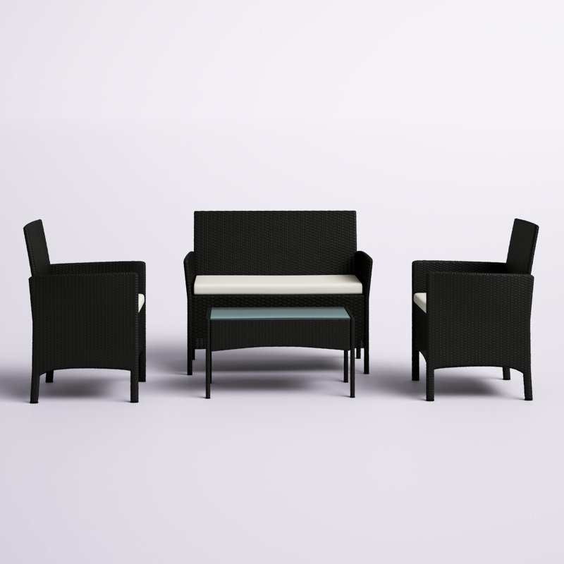 Ayrin 4 - Person Patio Conversation Sets with Cushions