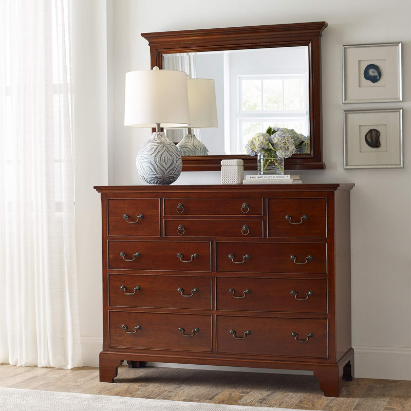 Wayside Inn Rectangle Solid Wood Beveled Wall Mirror