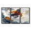 Wakeboard jaune Big Air accentué avec gris I - ensemble d'art mural sport d'hiver-107199632-107199616