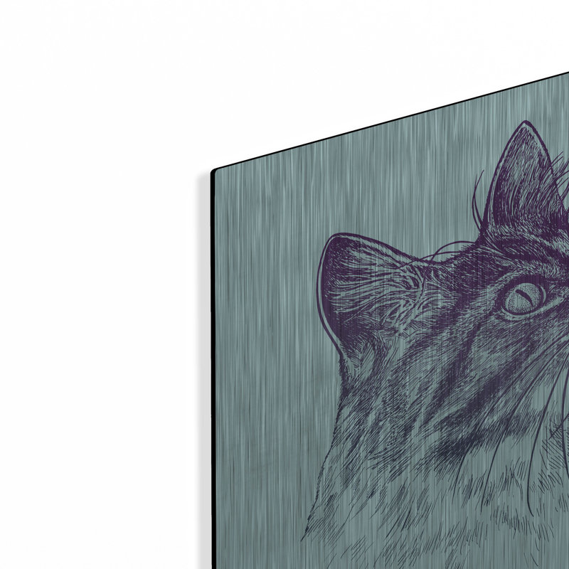 «Cat Look Up» par Rachel Caldwell, H 12 po x l 12 po