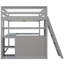 Lit mezzanine avec bureau et tablettes-931030661