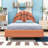 Twin Upholstered Platform Bed Frame with Headboard