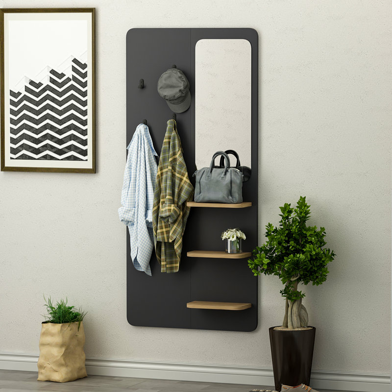 Alianne Hall Tree 70cm Wide, Black