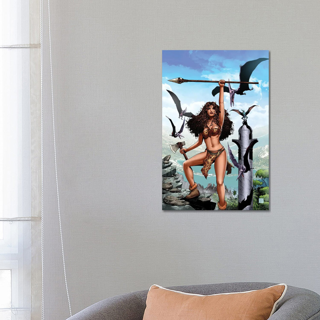 Pellcidar®: Wings Of Death #1 - Dian The Beautiful™ von Mike Wolfer & Periya Pillai - Gallery-Wrapped Canvas Giclée