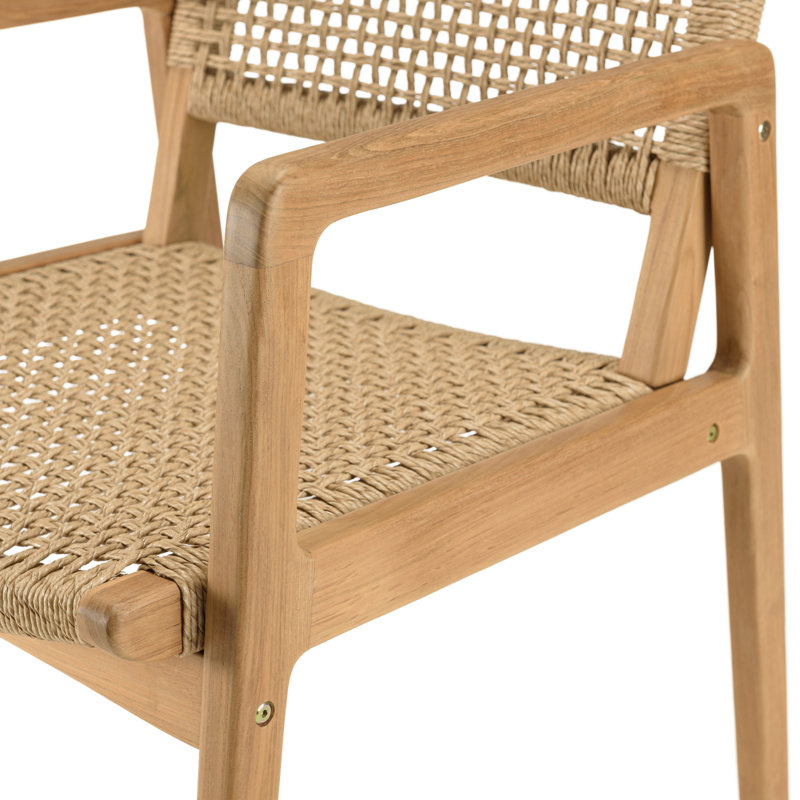 Set Of 2 Natural Garden Armchairs