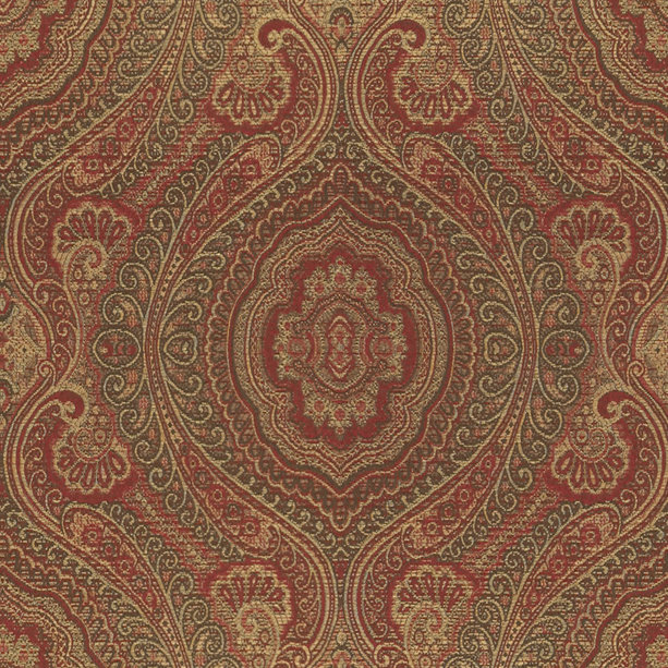 Guaranteed in Stock Fabric, Brown/Burgundy