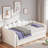 Upholstery Daybed With Led Light, Trundle And Cloud Backrest-165897067