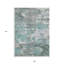 Tapis extérieur lavable abstrait bleu et bleu sarcelle 9 pi x 12 pi