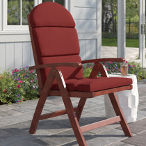 Coussin de chaise adirondack extérieur rouge avec coussin de nuque