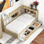 Twin Size Daybed with Two Storage Drawers, Storage Cabinets and USB Ports, Wood Colour-253538140