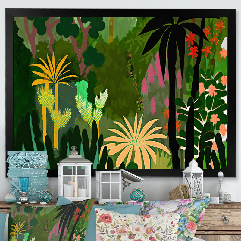 «Blossoming and Vibrant Jungle Flora V», reproduction sur toile, H 30 po x l 40 po x P 1,5 po