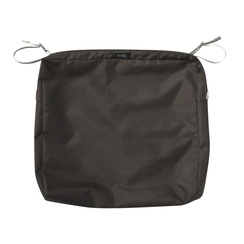 Jaylon Outdoor Dining Chair Cushion Cover, 21" W x 3" H, Espresso