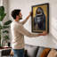 Gorilla Contemplation Modern - Framed Print-1149227561-1149227563
