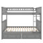 Lit double superposé double avec tiroirs de rangement et conception convertible-329132429