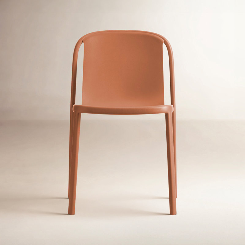 Decade 18'' H Stacking Side Chair, Tomato