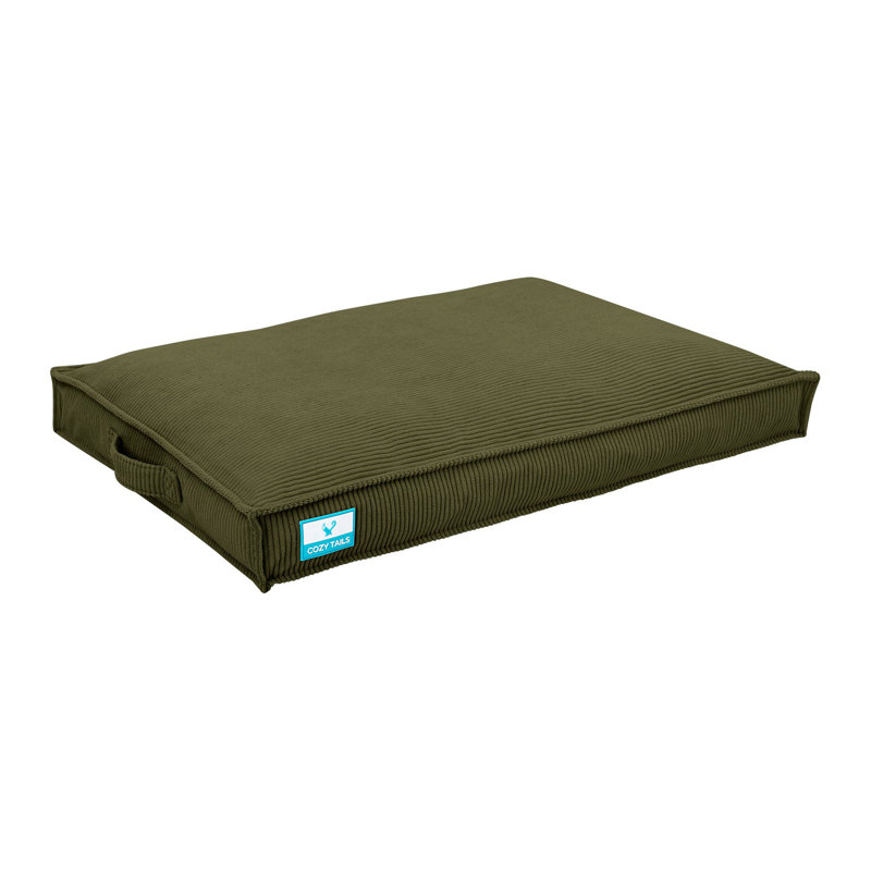 Lit pour chien en mousse viscoélastique déchiquetée avec doublure imperméable, H 4 po x l 35 po x P 23 po, Vert