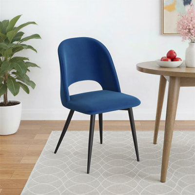 Chaise d'appoint en velours Alexavia