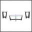 Table basse ronde en verre 23,5 pouces-240215417