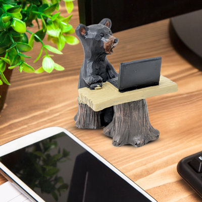 Figurine décorative de bureau animalier en résine rustique