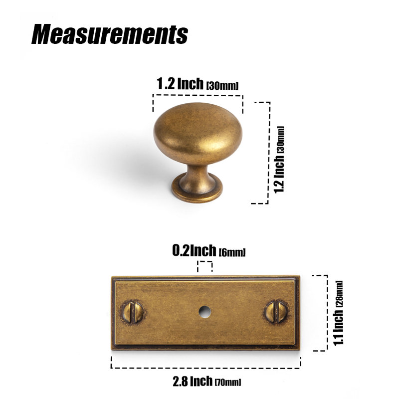 1 1/5 " Knob With Spacer