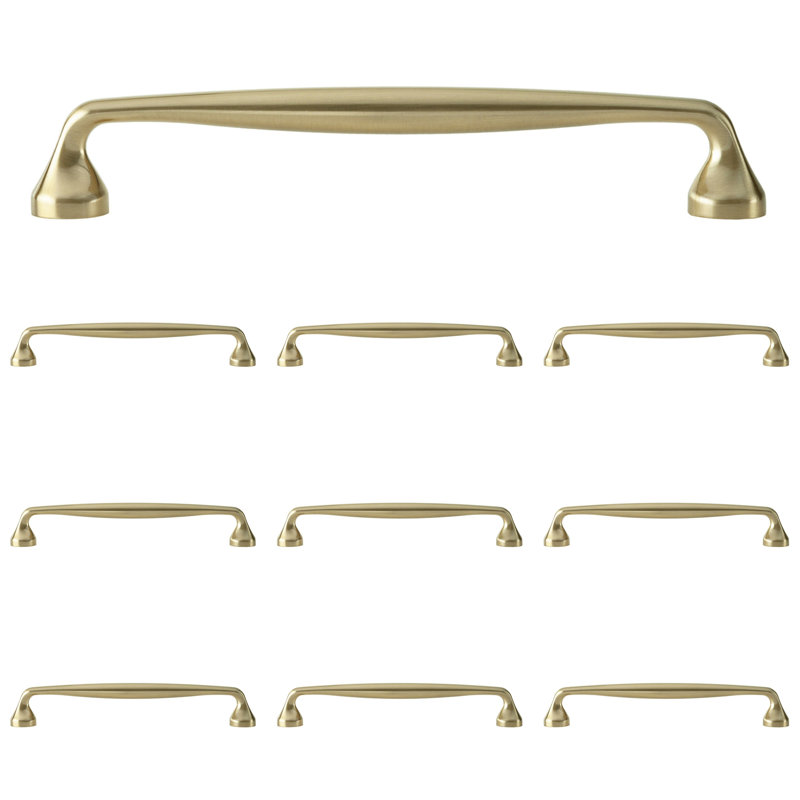 Mason 6-1/4" Satin Brass Bar Pull Multipack, Satin Brass, 6.25"
