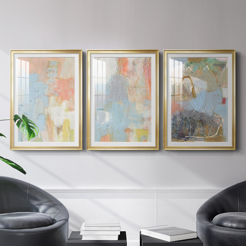 «Cully I», reproduction encadrée de qualité supérieure, prête à être accrochée, H 24,5 po x l 55,5 po x P 2,5 po, Cadre doré