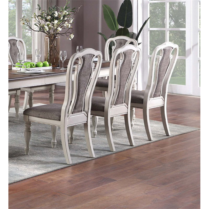 Ensemble de 2 chaises de salle à manger rembourrées capitonnées de conception unique