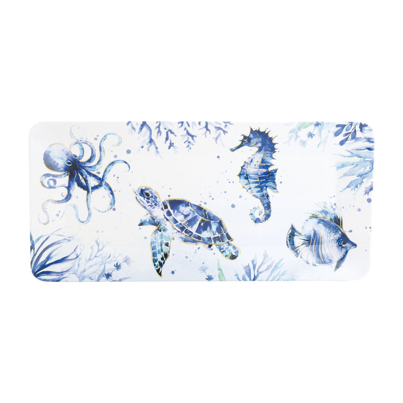 2-Piece Indigo 17" Rect. Tray