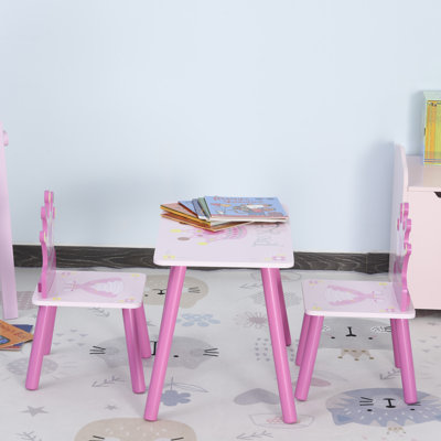 Dena Kids 3 Piece Play Or Activity Table and Chair Set