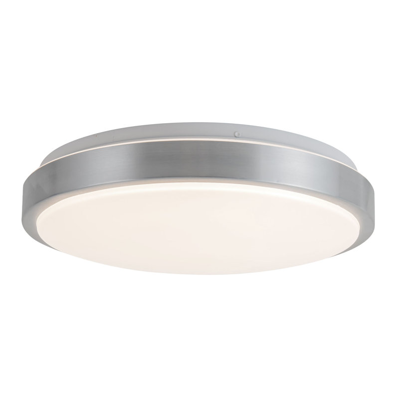 Cohlette 16-in Brushed Nickel dimmable LED Flush Mount, Nickel
