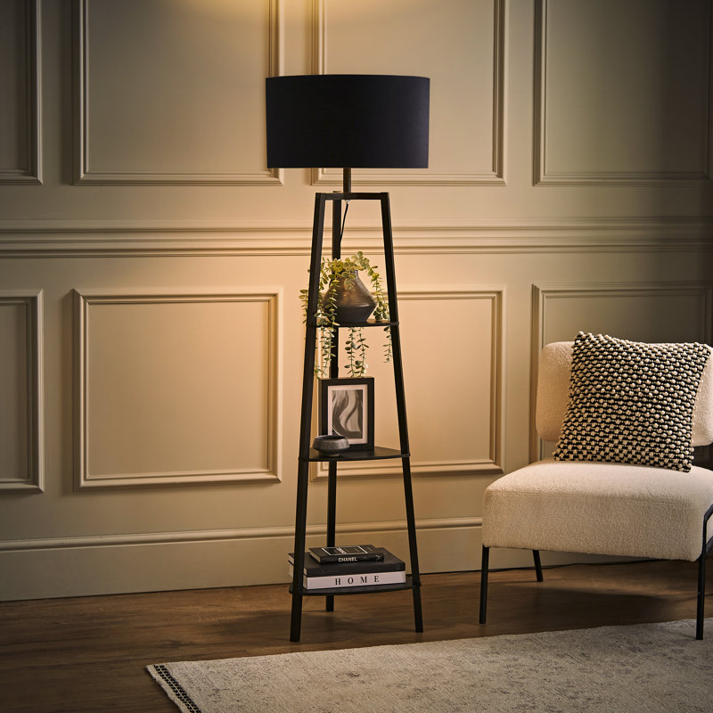 Aidrian 155cm Tripod Floor Lamp, No, Black, Matt Black
