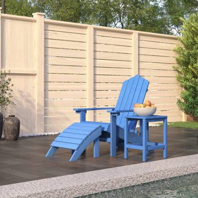 Lisbon Outdoor Adirondack Chair With Table