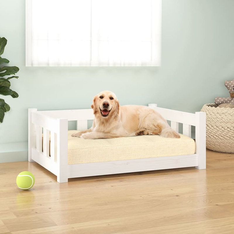 Fairlin Pet Bed, White, 28 cm H x 55.5 cm x W x 45.5 cm D