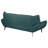 Logan Teal Blue Flared Arm Sofa