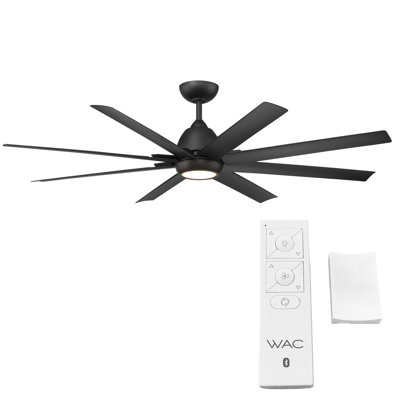 66" 8 - Blade Outdoor / Indoor Smart Ceiling Fan with Remote Control Included, Works With Google Assistant, Amazon Alexa and IOS/Android Mobile APP